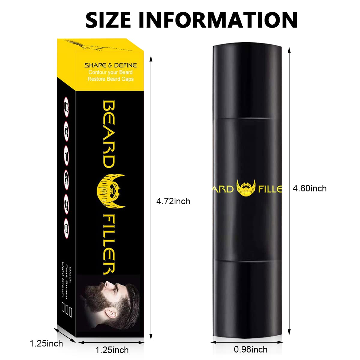 MAYCREATE Beard Pencil Filler for Men Dual Tip 2 in 1 Beard Pencil with Brush for Beard Styling, Sweat Proof Beard Pencil Filler Mustache Kit for Men Beard, Mustache, Eyebrows (black) MAYCREATE Beard Pencil Filler for Men Dual Tip 2 in 1 Beard Pencil with Brush for Beard Styling, Sweat Proof Beard Pencil Filler Mustache Kit for Men Beard, Mustache, Eyebrows (black)